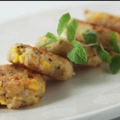 A picture of Corn paneer tikki.