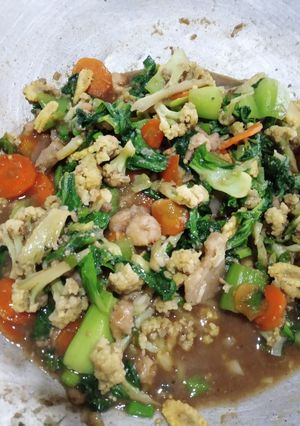 Foto resep Capcai udang bakso