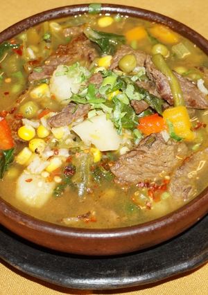 A picture of CHILEAN BEEF CARBONADA SOUP. JON STYLE.