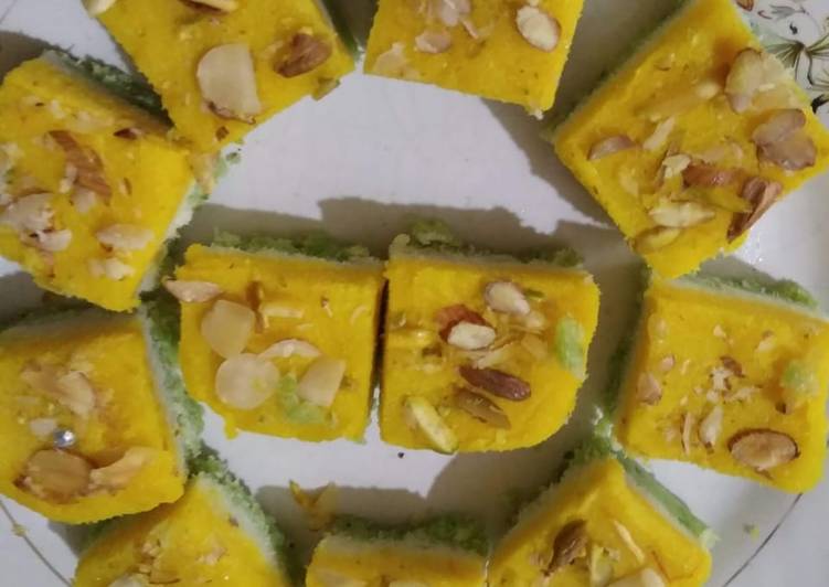 Recipe of Perfect Saffron Pistachios Coconut delight