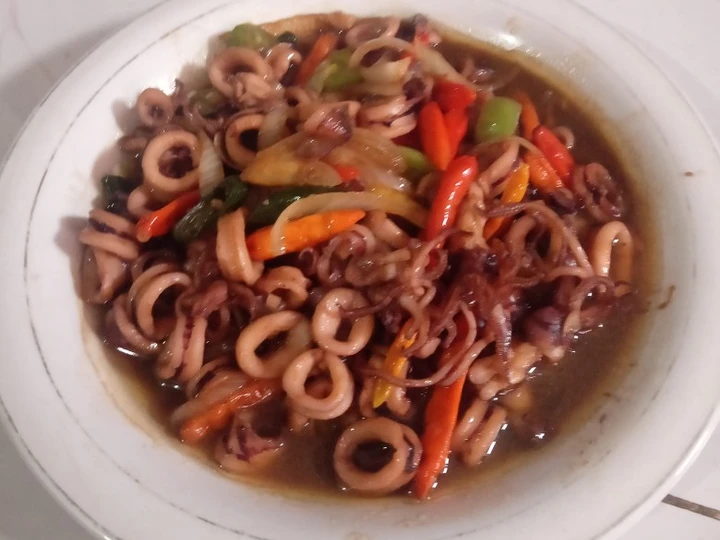 Langkah Gampang Membuat Resep Cumi saus tiram menu favorit keluarga yang Lezat Sekali Anti Ribet, Bikin Ngiler