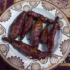 A picture of Olive Oil roasted Sweet Potatoes.