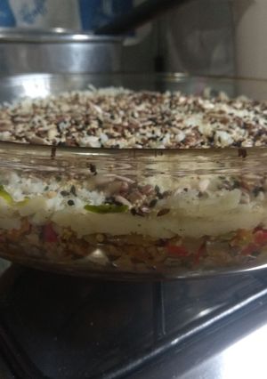 Una foto de Pastel de papa vegano