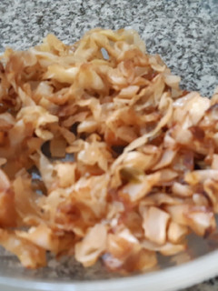 Una foto de Repollo salteado simil chucrut