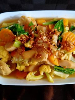 Foto resep Capcay sayur bakso sosis