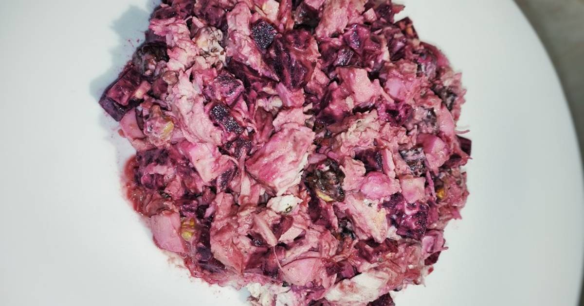 Салат «Свекла по-царски» с грецкими орехами – пошаговый рецепт приготовления с фото