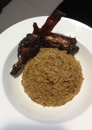 A picture of Jollof Rice.