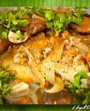 Cá Hồng Nấu Nấm Và Cải Xà Lách Xoong