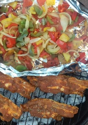 Une photo de Petit barbecue et ses legumes