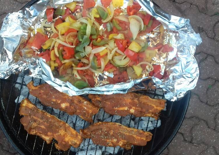 Petit barbecue et ses legumes