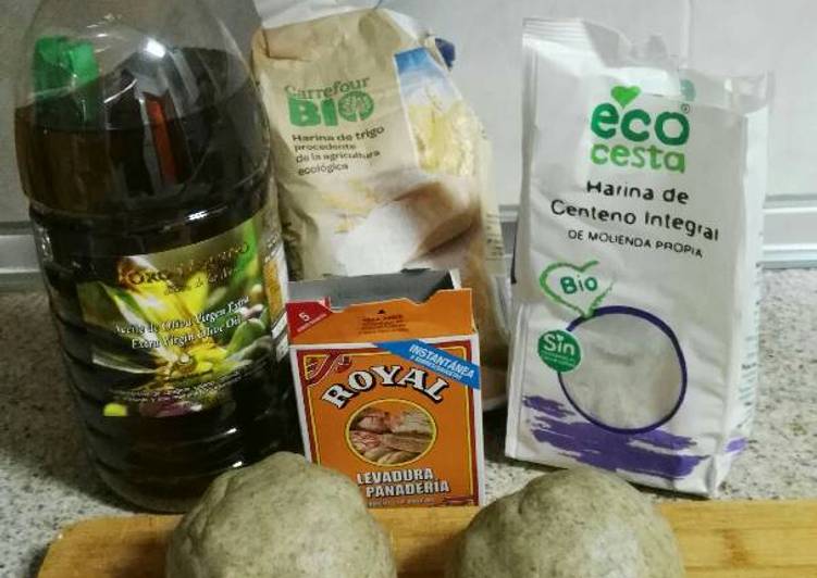 Masa de pizza centeno y trigo integral
