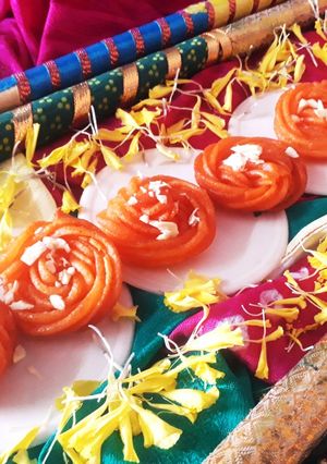 A picture of Paneer gulab jalebi.