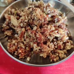 A picture of Dates, seeds and dryfruits mix.