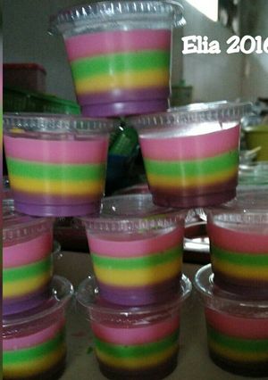 Foto resep Puding Rainbow