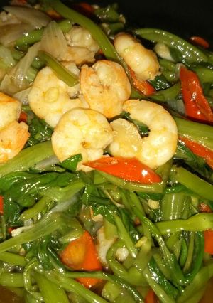 Foto resep Cah Kangkung Udang Bungkuk