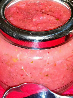 A picture of Mike's Strawberry Mango Habenero Dip.