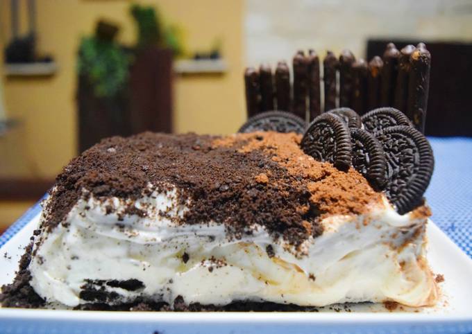 Cake oreo tanpa bake (mudah, simple, enak, & lezat)