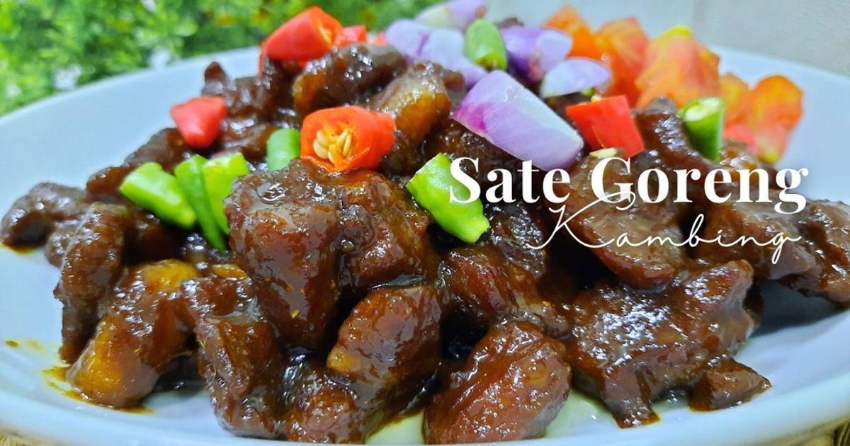 RESEP SATE GORENG KAMBING (Tanpa Tusuk Sate)