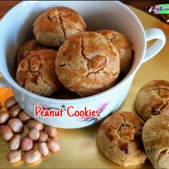 A picture of Peanut Cookies | Melt in mouth Chinese Cookies.