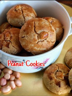 A picture of Peanut Cookies | Melt in mouth Chinese Cookies.