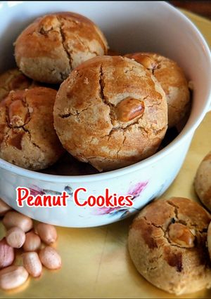 A picture of Peanut Cookies | Melt in mouth Chinese Cookies.