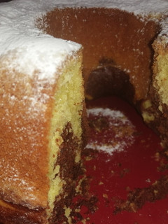 Una foto de Torta marmolado fácil