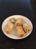 Ham and cheese spicy egg rolls