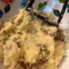 A picture of Southern style mashed potatoes pressure cooked.