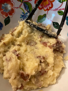 A picture of Southern style mashed potatoes pressure cooked.