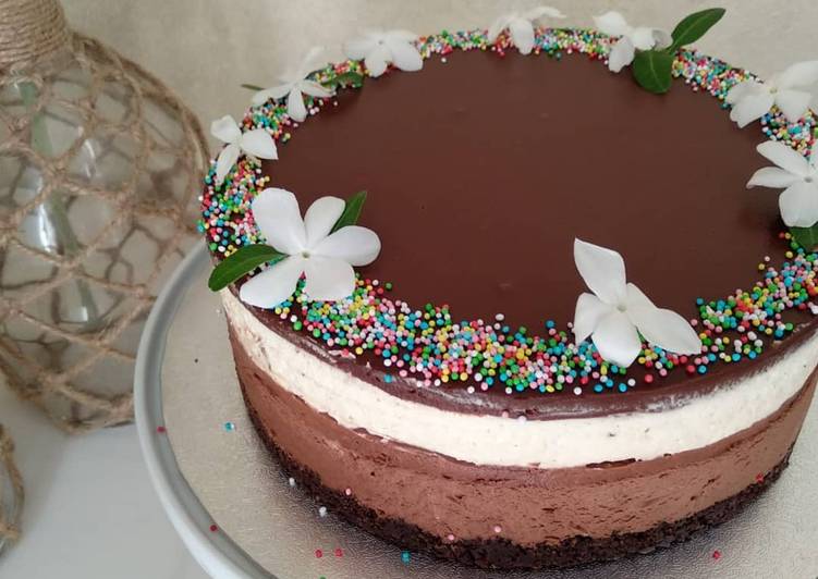 Tarta mousse de chocolate y vainilla