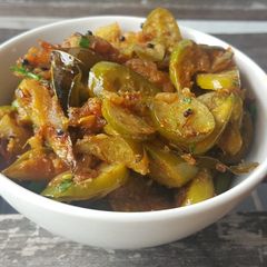 A picture of Kunduru(Ivy gourd) ki sabji.