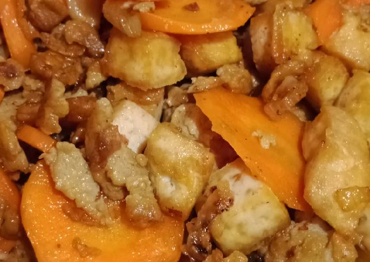 Oseng tahu telur wortel