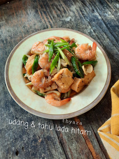 Foto resep Udang & Tahu Lada Hitam