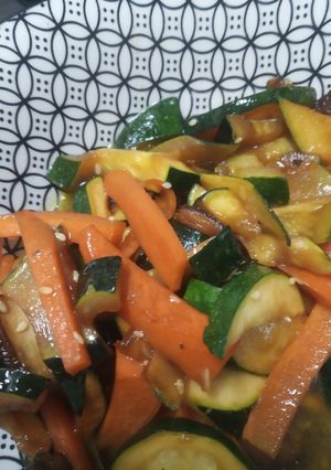 照烧酱炒櫛瓜 的食譜成品照片