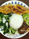Ikan Kerisi Bakar Garam Kunyit (Set Lengkap Lunch Sihat)