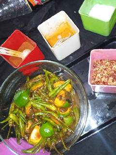 A picture of Vinegar achar.