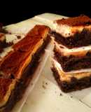 Tiramisú+brownie+cheesecake, tres en uno {dulce vegano y sin gluten}