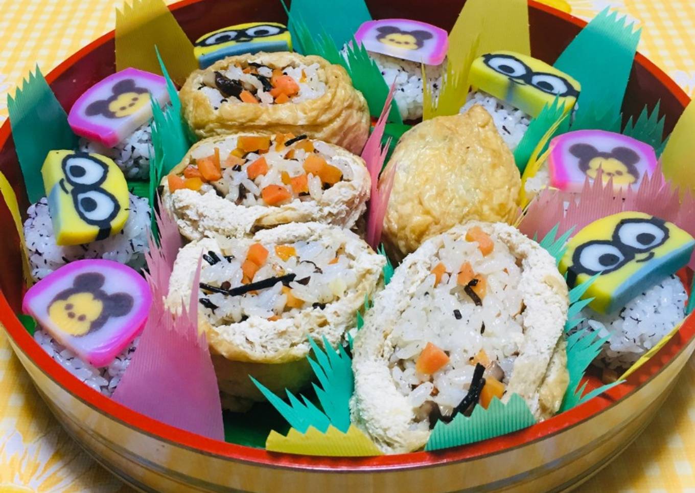 Japanese Sushi de Age Inarizushi bolas de arroz para niños