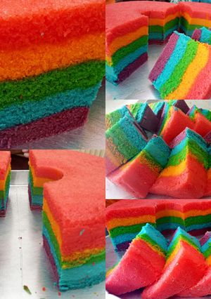 Foto resep Rainbow Steamed Cake