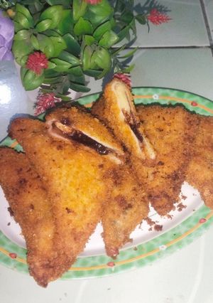 Foto resep Roti Tawar Goreng Isi Pisang Cokelat Keju