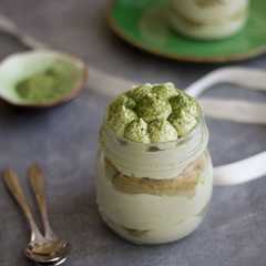 A picture of Matchamisù - Green Tea Tiramisu.