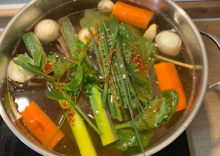 Homemade Traditional Slovenian beef soup