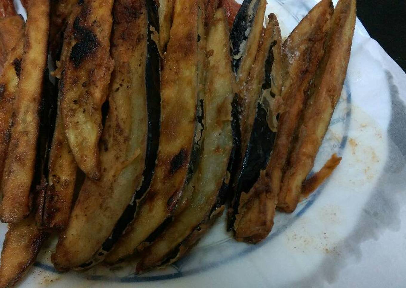 Berenjenas fritas con cerveza