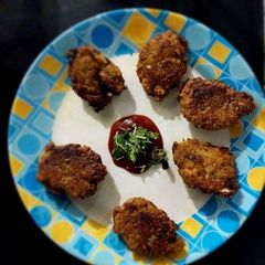 Cabbage and Moong dal pakodi A picture of Cabbage and Moong dal pakodi.