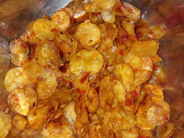 Langkah Gampang Membikin Resep Keripik singkong uuuccchhh aacchhh🌶🌶🌶 yang Enak Banget Anti Ribet, Bisa Manjain Lidah