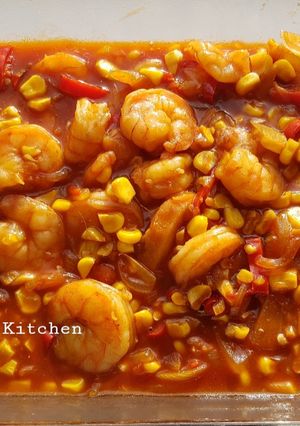 Foto resep Udang jagung saos padang