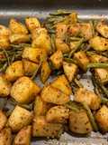 Oven-Roasted Potatoes and Green Beans - Vegetarian Dinner