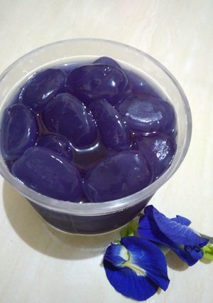 Foto resep Manisan kolang kaling bunga telang 🍀🌼
