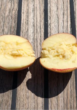 A picture of Seven Seas Cheese filled Apples.