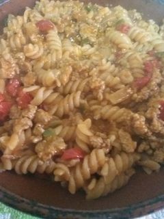 Una foto de Pasta con carne mixta picada